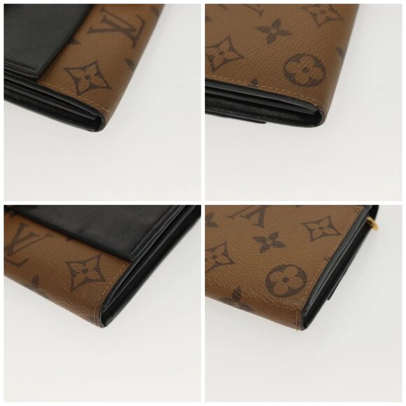 LOUIS VUITTON Monogram Reverse Portefeuille Sarah Long Wallet M64488 Auth 140380 - Picture 14 of 16